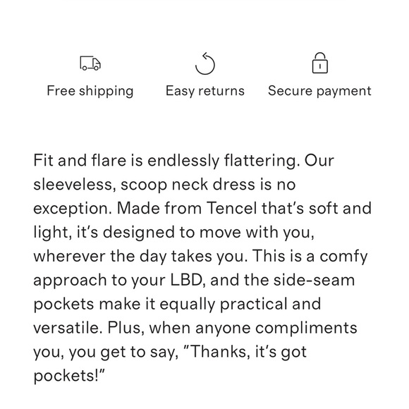 Black Quince Jersey Fit & Flare Dress Sz Large - Picture 8 of 9